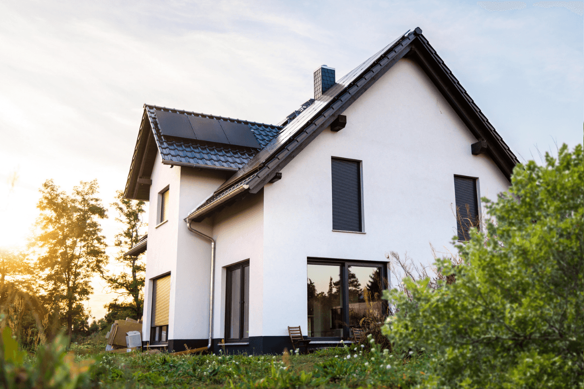 Ein freistehendes Haus