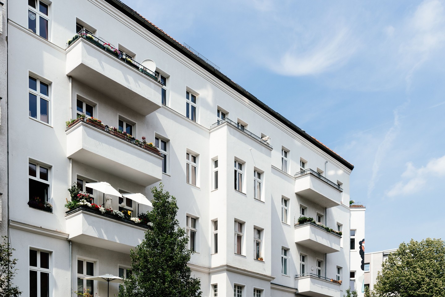 Ein Mietshaus in der Stadt